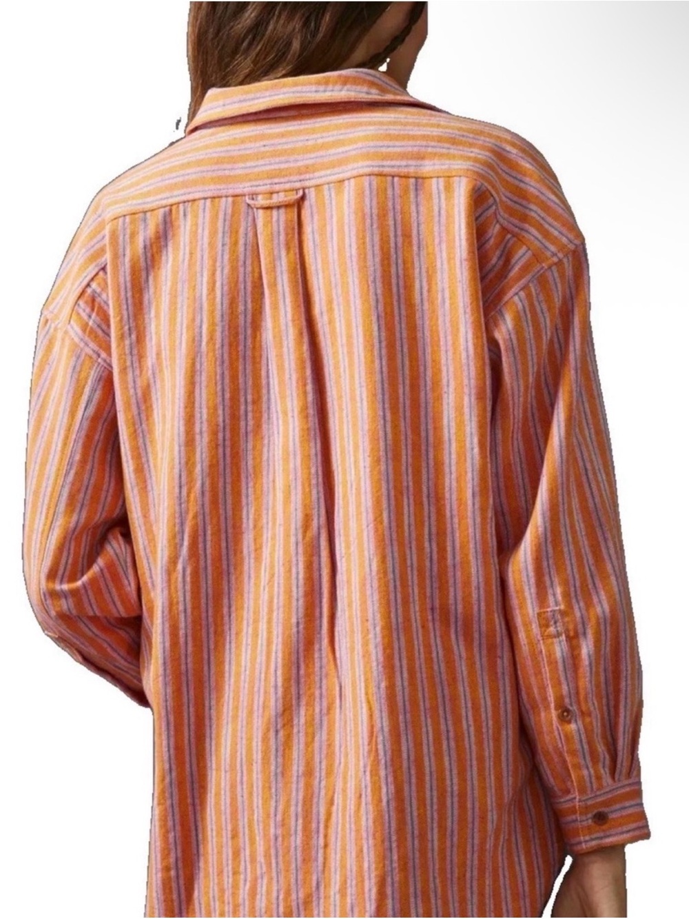 Pilcro Anthropologie Oxford Tunic Striped Button Down Size M - Picture 3 of 10